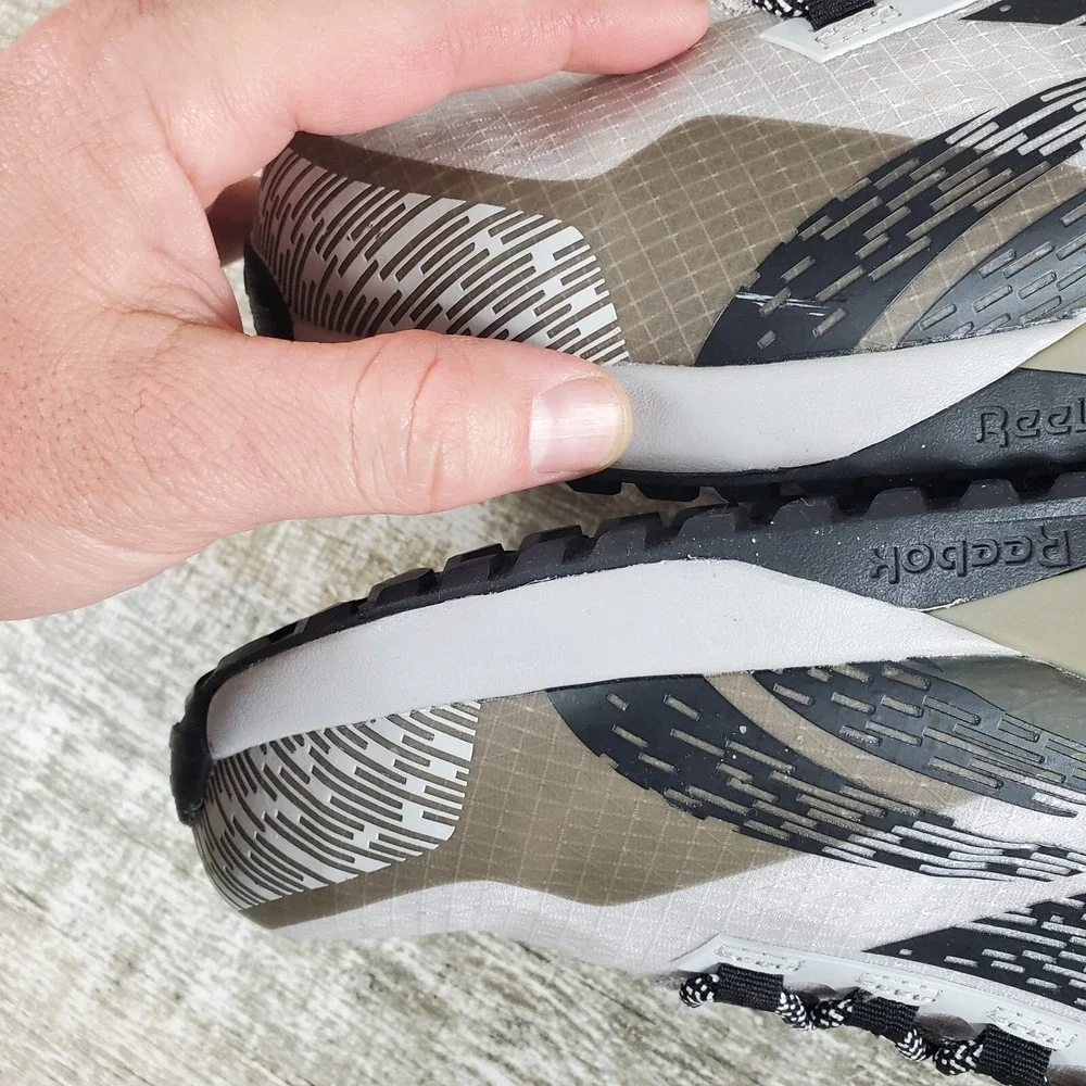 Reebok Nano X1 Adventure Womens‎ Work Shoes Sz 8.5 M Silver Army Green Sneakers